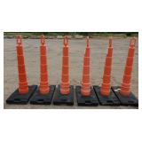 Roofedge orange cones and base set bidding on 1x6