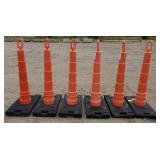 Roofedge orange cones and base set bidding on 1x6