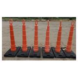 Roofedge orange cones and base set bidding on 1x6