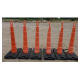 Roofedge orange cones and base set bidding on 1x6