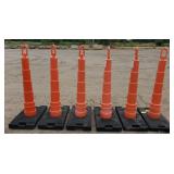 Roofedge orange cones and base set bidding on 1x6