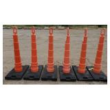 Roofedge orange cones and base set bidding on 1x6