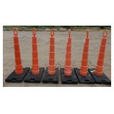 Roofedge orange cones and base set bidding on 1x6