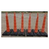 Roofedge orange cones and base set bidding on 1x6