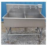 Commercial Stainless Steel Double Sink by Elkay