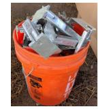 5 gallon bucket of various metal fasteners