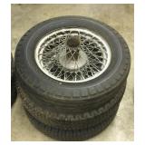 Vintage wire wheel race tire