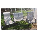 Outdoor Chair Lot, includes glider and two chairs
