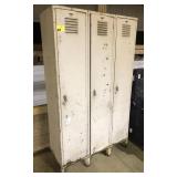 3 door steel locker
