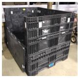 Plastic folding tote/pallet