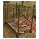Rolling cart made for scaffold section storage