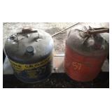Lot of 2 vintage gas cans