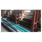 Large lot of rebar with rack