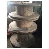 3 wood spools