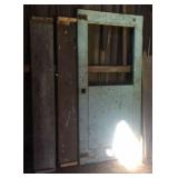 Vintage steel door and wood