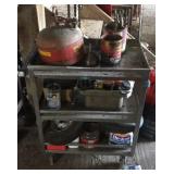Stainless rolling cart and contents