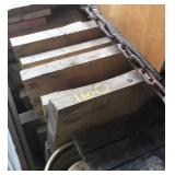 Large lot of various size rough cut lumber