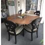 Arhaus Hammered Copper Top Table with 5 chairs,