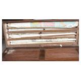 Map Cabinet with Maps