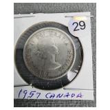 1957 Canadian quarter
