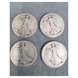 Walking Liberty halves (4)