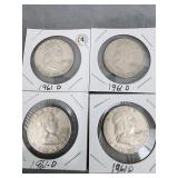 Franklin halves (4)