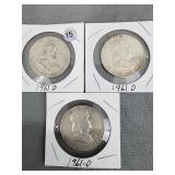 Franklin halves (3)