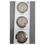 Franklin halves (3)