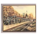 Blue Ridge Train Depot Lithograph Print. Blue Ridge Train Depot Lithograph Print.