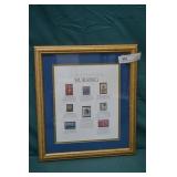 Framed US Postage Stamps of Nursing 16" x 18"