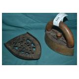 Antique Iron on Ypsilanti MI Mfg Stand