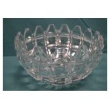 9" Towle Lead Crystal Block Optic Bowl