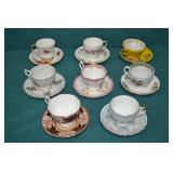 8 Sets All English Bone China Tea Cup & Saucers