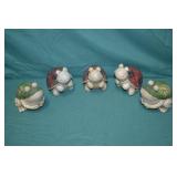 5pcs Decorative Mosaic Stone Frogs & Turtles