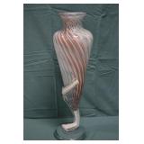 Murano Glass Style 22" Art Glass Vase