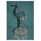 1950s 9" Cambridge Glass Heron Flower Frog