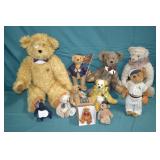 Lot of 9 Knickerbocker Teddy Bears & More