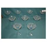 9pc 7" Fostoria Blue Navarre Stemware