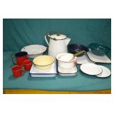 Lot 15pcs Various Vintage Porcelain Enamelware