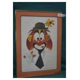 Pete Ketzler Whimsical Clown Print Signed