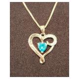 LongWay Sterling Mom Heart Pendant & Chain
