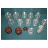 42 Glass & 9 Rubber Vintage Furniture Gliders