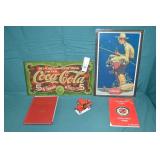 Coca Cola Metal Signs, Books, & Small Truck