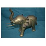 7" Tall Brass Elephant Figure