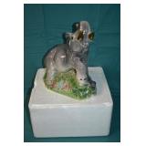 10" Tall Ceramic Elephant Statue New!
