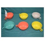 6pcs Aztec Melmac Colored Coffee cups