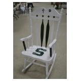 Michigan State Spartans Wood Painted Rocking Chair