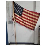 Vintage 3ft x 5ft 48 Star Cloth American Flag