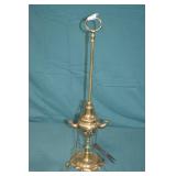 1860s French Brass 4 Light Oil Lamp
