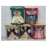5pcs Various Happy Holidays Barbies